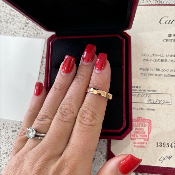 Authentic NEW Cartier limited edition Happy birthday rose gold ring size 56 - Picture 3 of 10